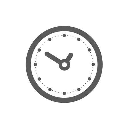 black clock icon with arrows and hours and minutes points