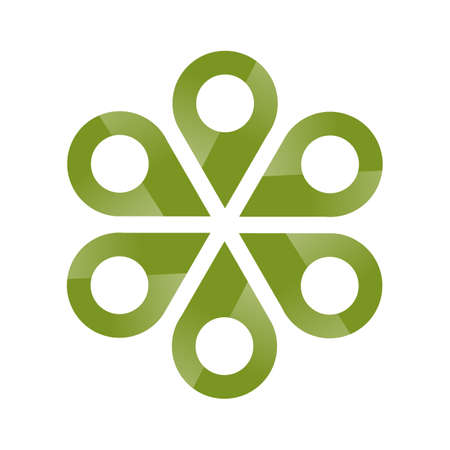 Vector abstract green round logo design templateのイラスト素材