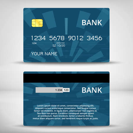 Templates of credit cards design with a polygon background, Isolated vectorのイラスト素材