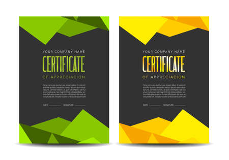 Color certificate design with modern abstract backgroundのイラスト素材