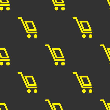 Seamless delivery pattern on a black backgroundのイラスト素材