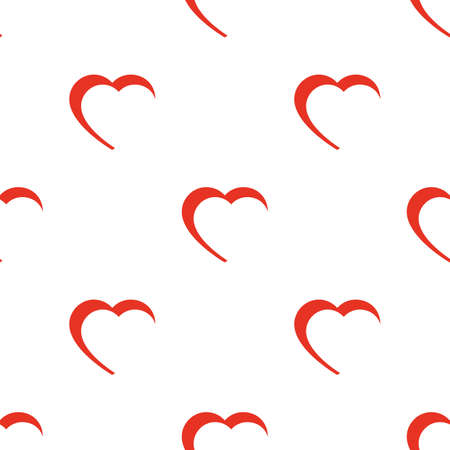 Seamless hearts pattern on a white backgroundのイラスト素材