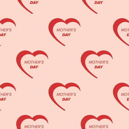 Seamless valentine day background with hearts and signs