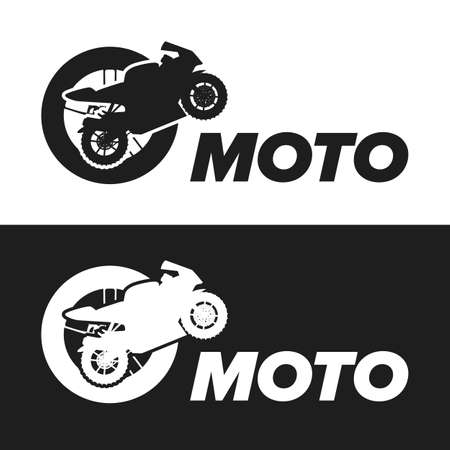 Motorcycle inside tyre vector icon on whiteのイラスト素材
