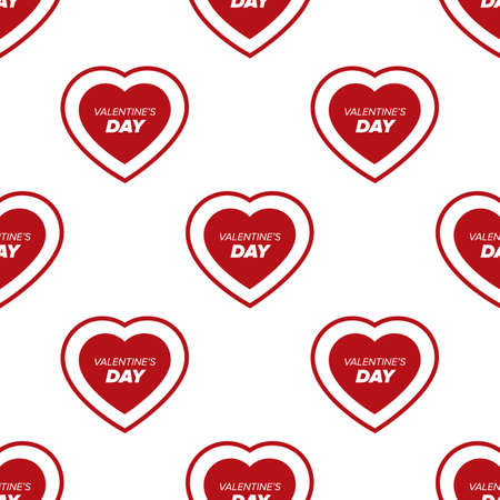 Seamless valentine day background with hearts and signsのイラスト素材