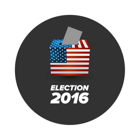United States Election Vote Badge with shabow on white backgroundのイラスト素材