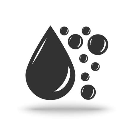 Oil Drop vector icon on a white background with shadowのイラスト素材
