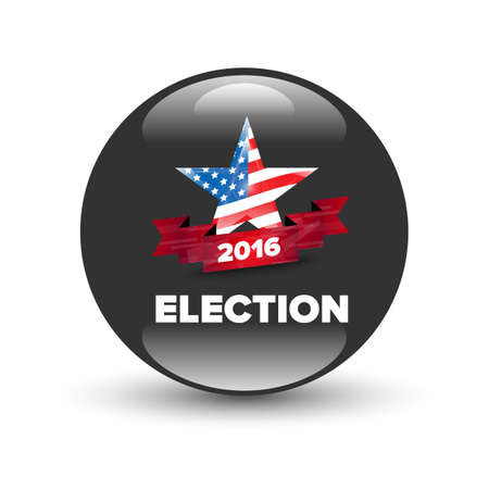 United States Election Vote Badge with star and ribbonのイラスト素材