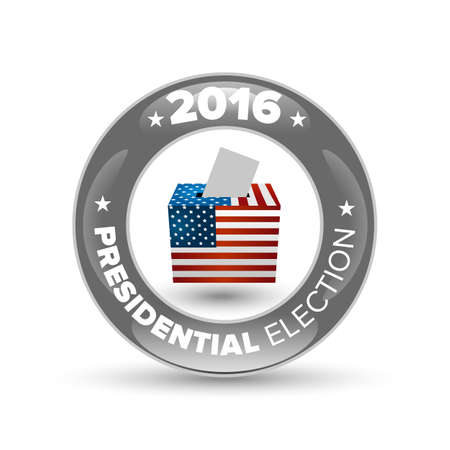 United States Election Vote Badge with shabow on white backgroundのイラスト素材