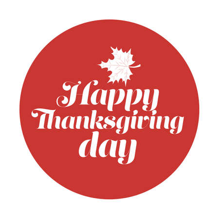 Happy Thanksgiving Day on a white backgroundのイラスト素材