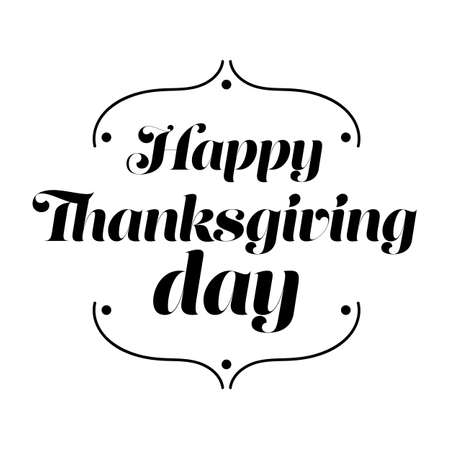 Happy Thanksgiving Day on a white backgroundのイラスト素材