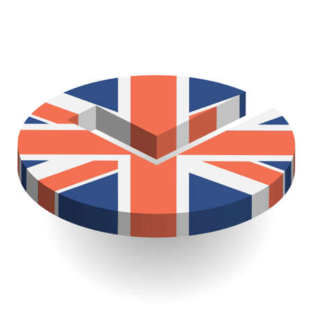 Check mark symbol in the form of United Kingdom flagのイラスト素材