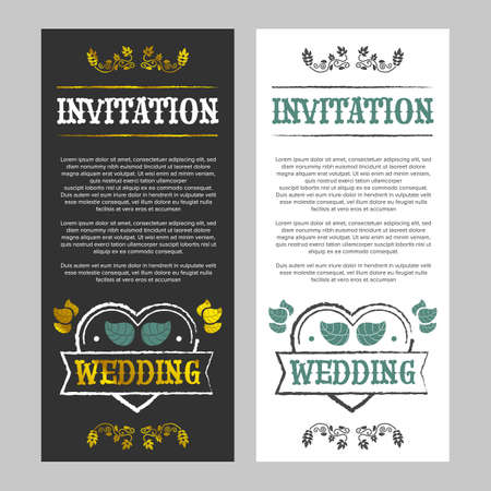 Vintage wedding invitationのイラスト素材