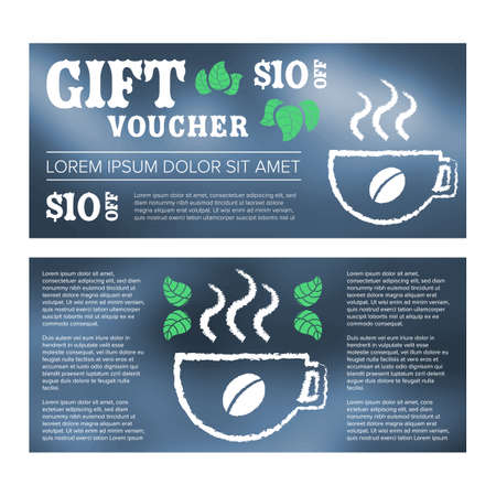 Gift voucher Coffee cupのイラスト素材