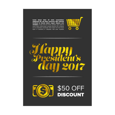 Happy President Day sale bannerのイラスト素材