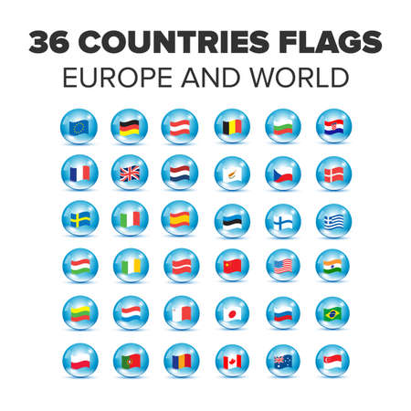 Countries flags setのイラスト素材