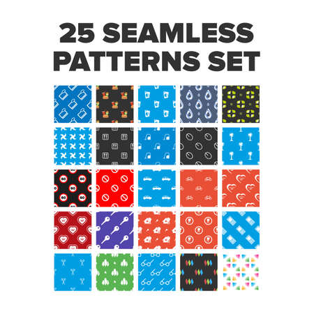 Seamless patterns setのイラスト素材