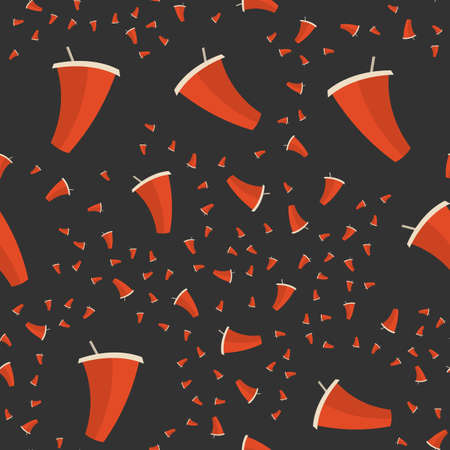 beverage seamless patternのイラスト素材