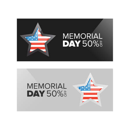 Memorial day sale bannerのイラスト素材