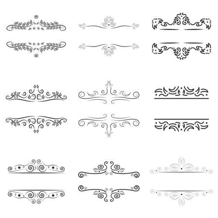 Vintage frame decoration setのイラスト素材