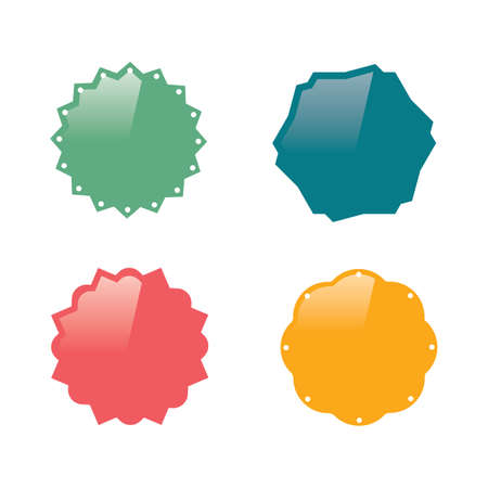 Award icon set in flat design vintage styleのイラスト素材