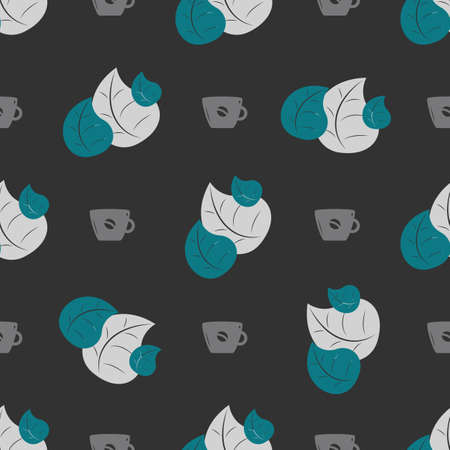 leaves seamless patternのイラスト素材