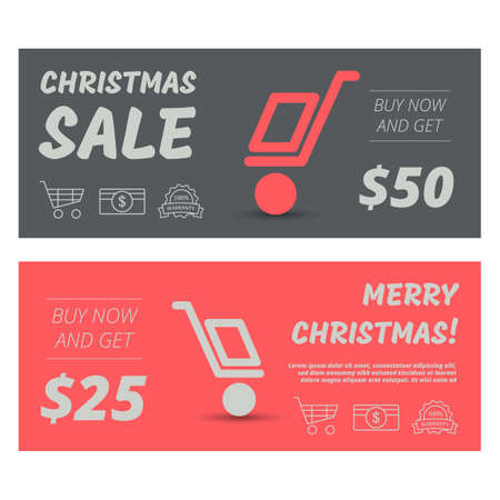 Christmas sale bannerのイラスト素材