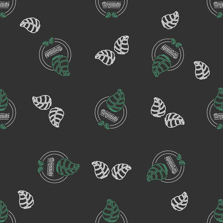 Organic food seamless patternのイラスト素材