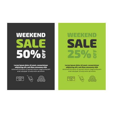 Weekend Sale flayer templateのイラスト素材