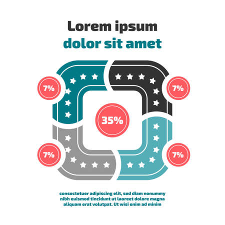 Flat design infographicのイラスト素材