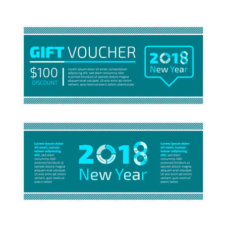 Flat design Gift certificate of voucher on white background, vector illustration.のイラスト素材
