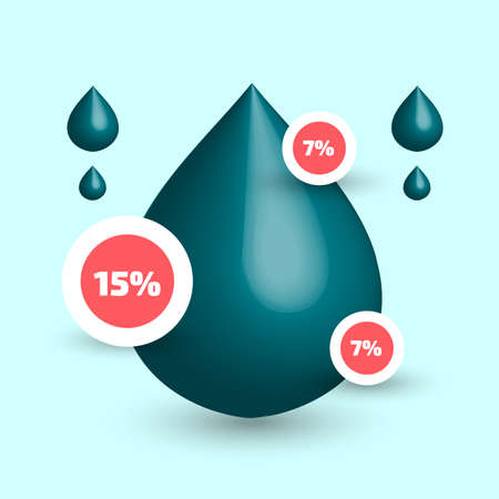 Three dimensional infographic with oil petroleum theme.のイラスト素材