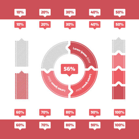Circle chart for infographicのイラスト素材