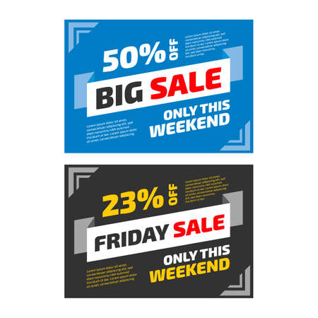 Big Sale banners set vector illustration.のイラスト素材