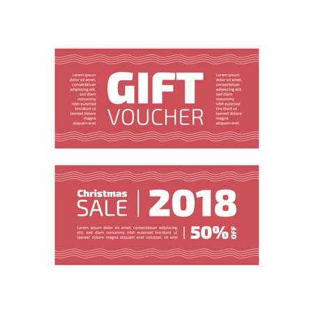 Gift voucher for Christmas sale.のイラスト素材