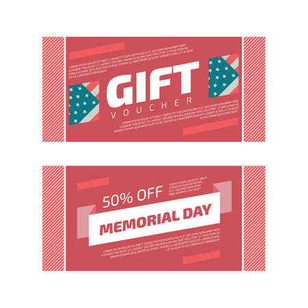 Gift voucher Memorial Day Vector illustration.のイラスト素材