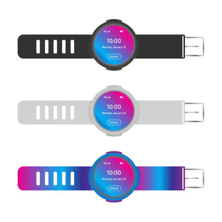 Three dimensional Smart watches designのイラスト素材
