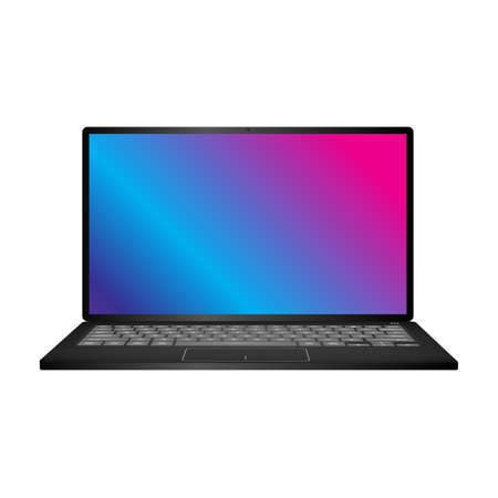 Laptop with shiny screenのイラスト素材