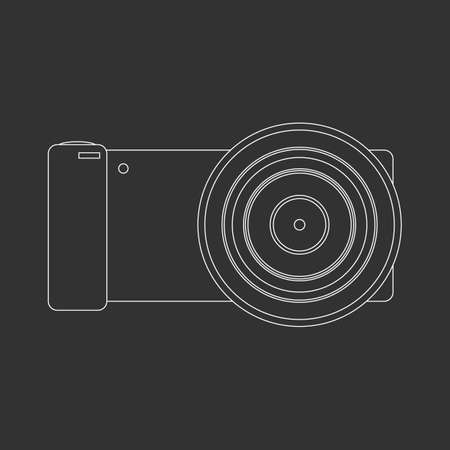 Outlined cameraのイラスト素材