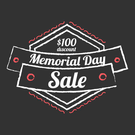 Memorial day vintage banner on a black backgroundのイラスト素材