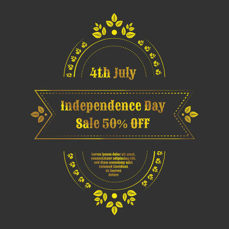 Independence day image outline designのイラスト素材