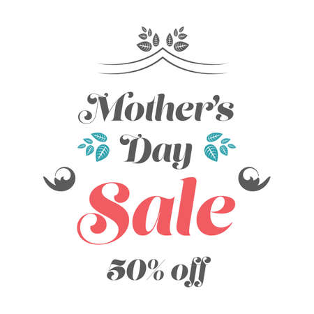 Mother day vintage style vector Sale bannerのイラスト素材