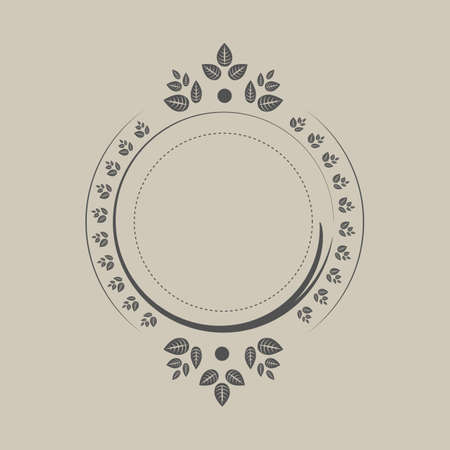 Vintage vector vignette on beige backgroundのイラスト素材