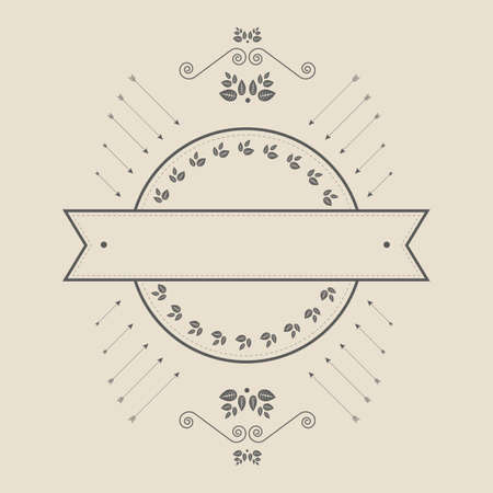 Vintage vignette on a beige backgroundのイラスト素材