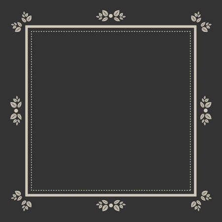 Vintage vector frame on a black backgroundのイラスト素材