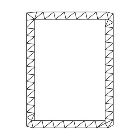Outlined vector frame on a white background illustration.のイラスト素材