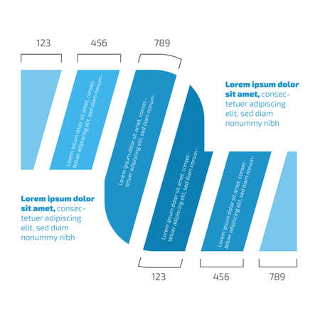 Infographic vector chart design with curved elementのイラスト素材