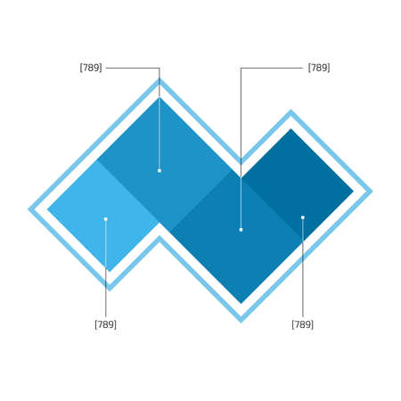 Infographic vector chart design with curved elementのイラスト素材