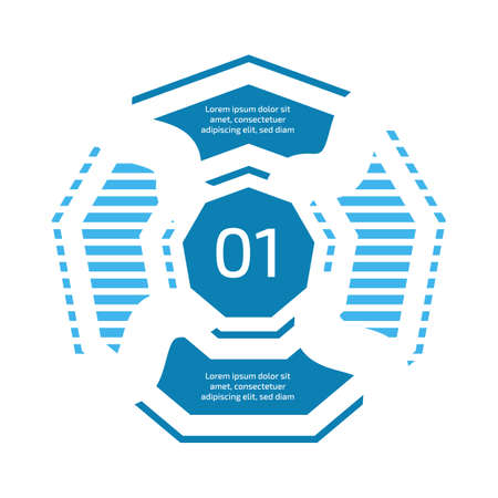 Modern Infographic vector template for presentation with sample textのイラスト素材