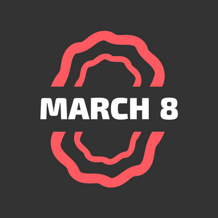March 8 banner. International womens day vector illustrationのイラスト素材
